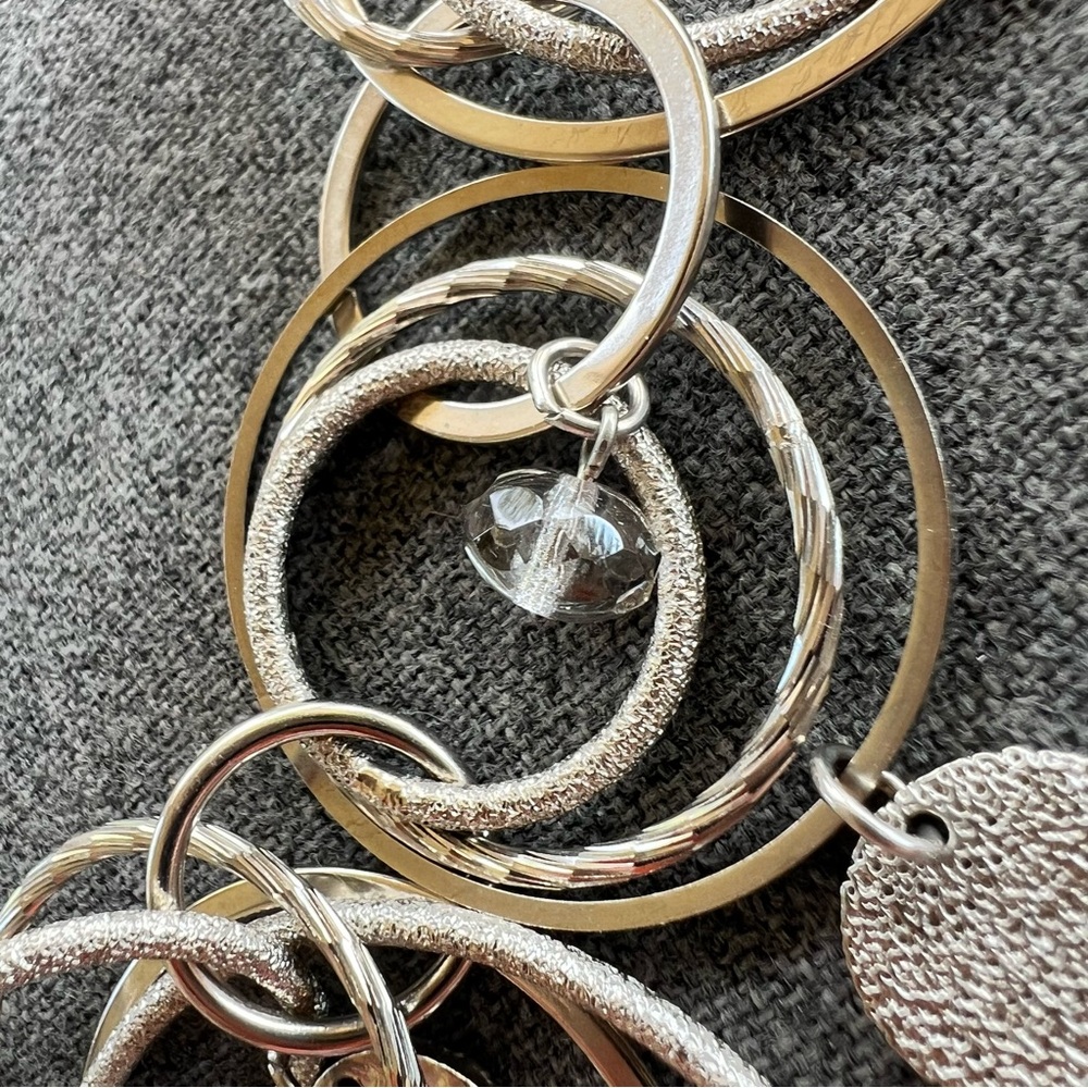 Chico’s Silver Statement Necklace Multiple Interl… - image 5